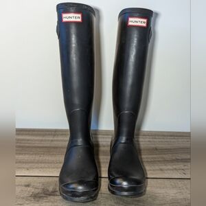 Hunter Black Tall Rain Boots